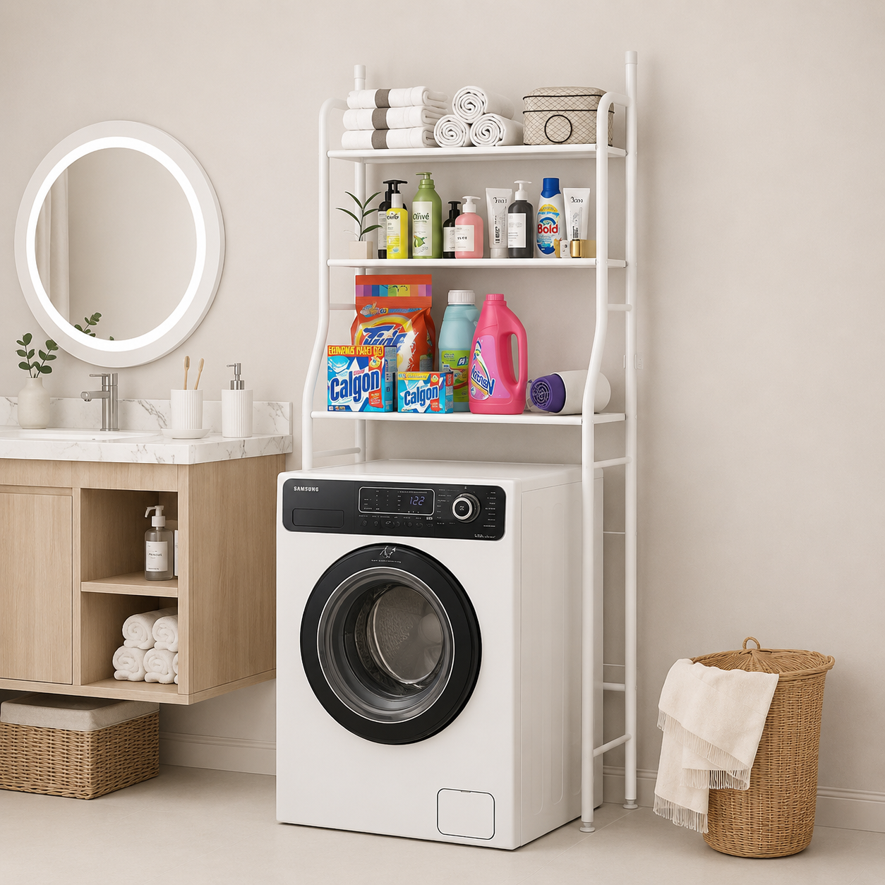 Organizador de Lavadero o Baño Rack 3 Niveles