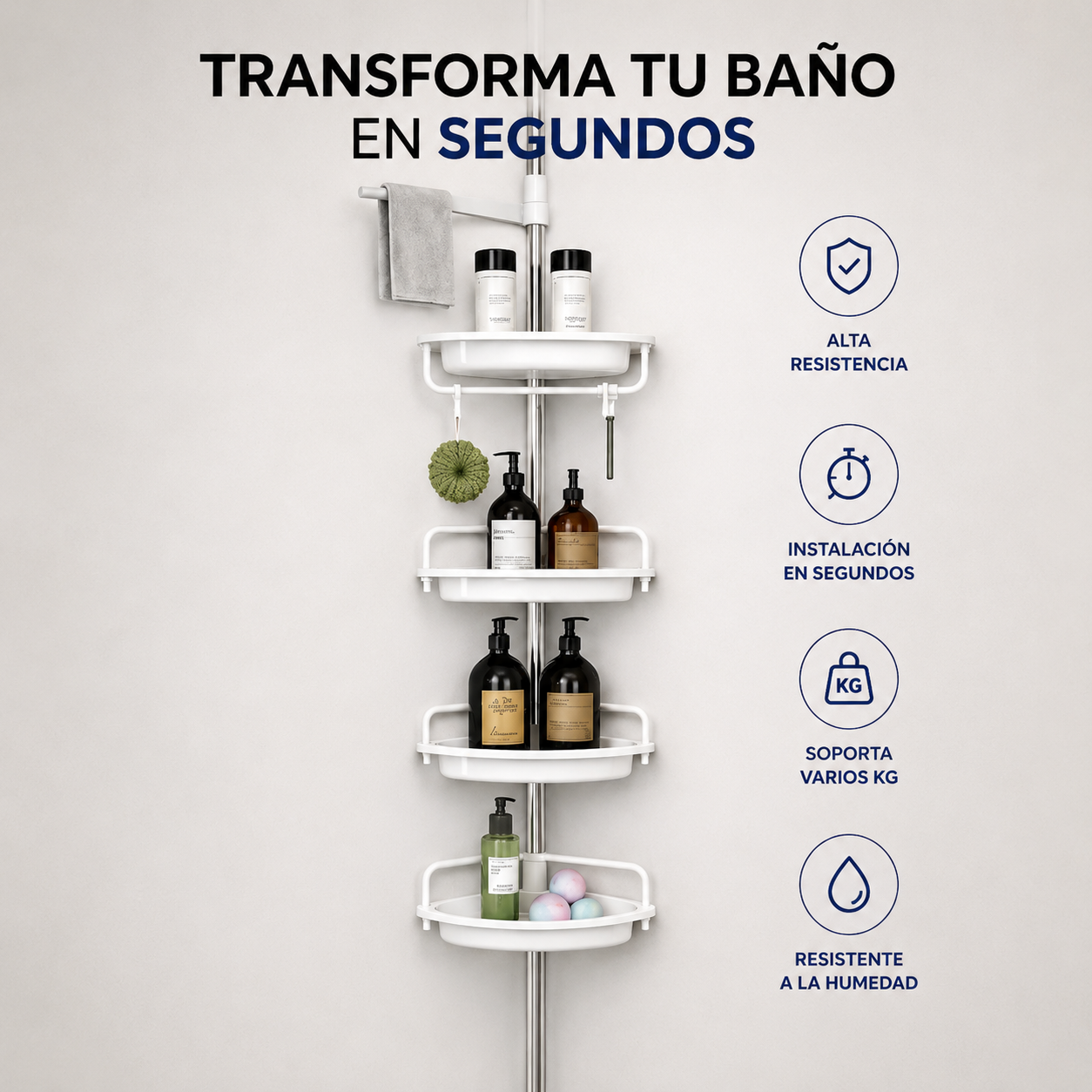 Esquinero Organizador De Ducha Ajustable