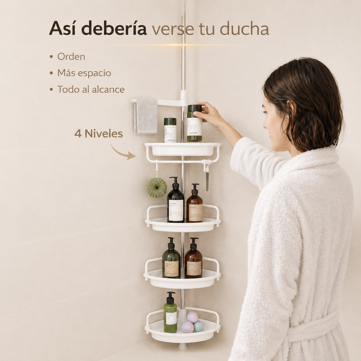 Esquinero Organizador De Ducha Ajustable